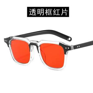 Gafas de Sol de Diseño Retro Clásicas 2024 Unisex con Protección UV400, Montura Completa, Rectangulares Transparentes, de Lujo - Product Image 6