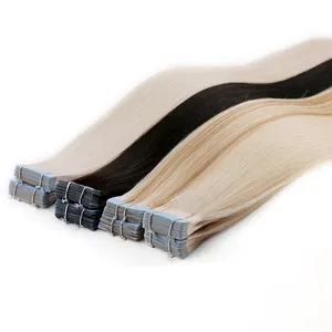 Знаменитый бренд, полная кутикула, монгольский Омбре, невидимая лента для наращивания волос, 100% человеческие волосы