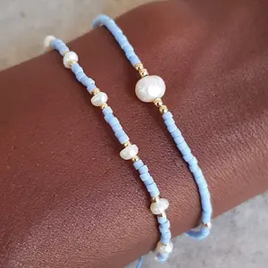 Go2boho Bohemian Freshwater Pearl Beaded Bracelet Boho Glass Beads Handmade Woven Adjustable Fashion Jewelry Bracelets For Women