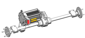 20KW Low Voltage Air Cooling <b>Motor</b> With <b>Controller</b> and Gearbox for EV Vehicle 60-130V Electric <b>Motor</b> for Cars 20KW Low Voltage A - Product Image 4