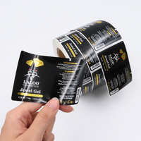 Logo personnalisé vinyle auto-adhésif étanche LOGO feuille d'or autocollants rouleau étiquettes d'emballage autocollant pour bougie