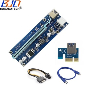 ขายส่ง <span class=keywords><strong>Ver</strong></span> <span class=keywords><strong>009S</strong></span> ขั้วต่อไฟ 6 พิน PCIe PCI-E 16X to X1 <span class=keywords><strong>Riser</strong></span> Card พร้อมสาย USB 60 ซม. สำหรับการ์ดจอ GPU มีสินค้าในสต็อก - Product Image 1