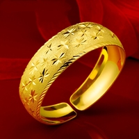 Bracelet YL pour mariage, large ouverture, motif Dragon Phénix, en cuivre imitation or, style vintage, couleur inaltérable et durable