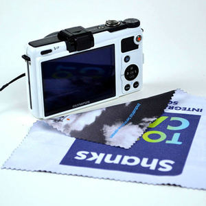 80% ポリエステル + 20% Polyamieカスタムロゴプリントマイクロファイバーカメラレンズクリーニング布 - Product Image 2
