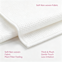 Lingettes jetables Jiaenbao à motif ours, en tissu non tissé doux et respectueux de la peau, pour le visage, usage humide et sec, série 300g, grand format