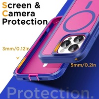 Coque Magnétique Premium Robuste pour iPhone 17 16 15 14 Plus 13 12 11 Pro Max avec Prise Antidérapante et Protection de Charge