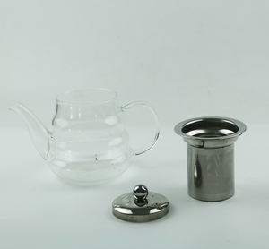 Cafetière <span class=keywords><strong>individuelle</strong></span> en verre borosilicaté de 650ml avec <span class=keywords><strong>filtre</strong></span> infuseur réutilisable en acier inoxydable pour feuilles de thé en vrac - Product Image 4