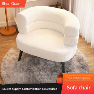 Kursi Sofa Kain Buatan Tangan Modern dengan Sandaran Berumbai, Kaki Logam, Desain Putar yang Lembut untuk Ruang Tamu & Penggunaan Hotel - Product Image 5