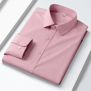 <span class=keywords><strong>Chemises</strong></span> à manches longues pour <span class=keywords><strong>hommes</strong></span> ChenYue en tissu modal, <span class=keywords><strong>non</strong></span> repassable, teinture unie, anti-boulochage, style formel pour le travail, printemps automne - Product Image 2