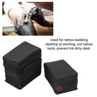 Bavoirs de tatouage jetables noirs/roses tatouage tampon propre couverture de Table tampon propre pour serviettes dentaires patients fournitures d'accessoires de tatouage