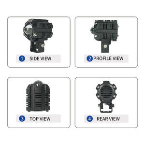 <span class=keywords><strong>Feux</strong></span> de conduite LiuHJG pour <span class=keywords><strong>moto</strong></span> 12-80V avec ventilateur Dissipation thermique rapide Lumière auxiliaire Double couleurs Lumières supplémentaires - Product Image 4