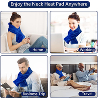 Compresse chaude/froide World Bio pour soulager les douleurs au cou et aux épaules, coussin chauffant avec fonction anti-stress (51x46cm)