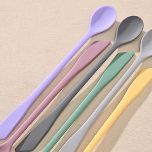 Eversoul 주방 더블 헤드 커피 스푼 베이킹 잼 스크레이퍼 믹싱 스푼 실리콘 교반로드 디저트 스푼 - Product Image 4