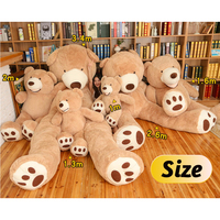 CE ASTM ours en peluche géant américain, 100cm, 130cm, 160cm, 200cm, 260cm, 340cm, grand jouet en peluche des états-unis