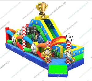 Campeonato de fútbol inflable de nuevo diseño, carrera de obstáculos inflable, boncy inflable con castillo de salto deslizante - Product Image 1