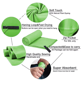 Nhanh Chóng Khô Sợi Nhỏ Phòng Tập Thể Dục Khăn Trọng Lượng Nhẹ Mềm Mại Thoáng Khí Sportstowels Với Lưới Lưu Trữ Túi Cho Tập Thể Dục Chạy Bơi - Product Image 3