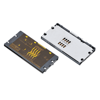 Connecteur arrière pour carte intelligente MUP, prix usine, 8 broches, DIP+SMT, technologie à friction normalement ouverte, support de circuit imprimé pour POS