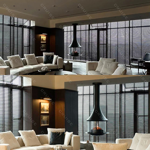 CRUISE <span class=keywords><strong>focolare</strong></span> resistente alle alte Temperature Comfort domestico moderno 900mm appeso camino elettrico piastra di ferro con diametro 1000mm - Product Image 3