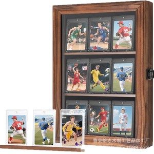 Wooden Card <b>Display</b> Rack 3 Tier <b>Wall</b> Mounted Storage For Sports Cards Collectibles Hobby <b>Display</b> <b>Case</b> - Product Image 1