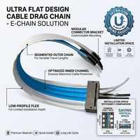 Yodel Low Noise High Flexible Flat Cleanroom Cable Carrier