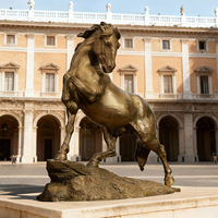 Statue de cheval au galop en bronze coulé, sculpture animale en métal pour la décoration de parcs, places publiques et jardins, service personnalisé disponible