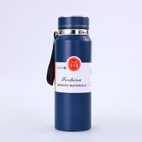 Nouvelle tasse isotherme en acier inoxydable 316, compacte et portable, bouteille sport à double paroi sous vide avec infuseur à thé intégré et poignée de transport