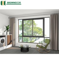Ventanas Corredizas de Aluminio con Aislamiento Térmico, Diseño Moderno, Resistentes al Viento, con Pantalla de Acero Inoxidable Horizontal y Vidrio Insonorizado Lukliving