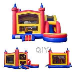 Château gonflable avec toboggan Maison de rebond commerciale Château sautant Maison de rebond gonflable avec toboggan à l'intérieur pour les enfants - Product Image 3