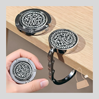 Porte-stylo pliable de haute qualité en métal argenté avec impression typographique personnalisée, accessoires de table, cadeau