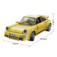 C51079 Coche de Carreras Amarillo con Control Remoto Programable, Bloques de Construcción Educativos de Plástico ABS, Juguete para Niños