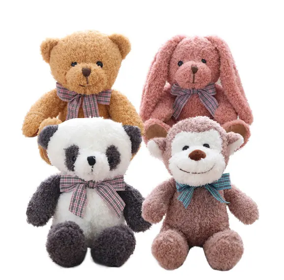 New Design Stuffed Animal toy soft Plush bear/monkey/rabbit/panda toy for kids