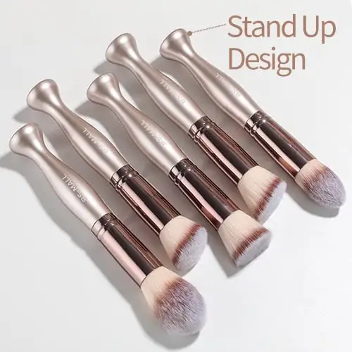 Customizable OEM ODM Stand Up Premium Synthetic Foundation Concealer Eyeshadow Makeup Brush Set