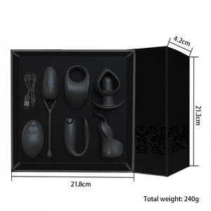 7 in 1 BDSM 진동기 세트 음핵 항문 링 원격 제어 총알 충전식 다중 부착 섹스 토이 남성과 여성을위한 SM 키트 - Product Image 5