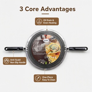 <span class=keywords><strong>Plaque</strong></span> de cuisson professionnelle robuste en acier inoxydable <span class=keywords><strong>pour</strong></span> steak et burger, à chauffage uniforme et durable - Product Image 3