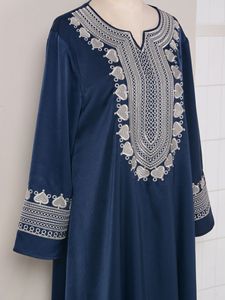 Abaya de manga larga para mujer musulmana suelta con bordado para mujer y mujer, vestido de moda Abaya de lujo al por mayor - Product Image 6