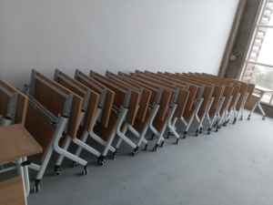 Bàn gỗ có thể gập lại phòng họp bàn văn phòng Bàn hội nghị bàn làm việc bàn gấp bàn gấp bàn mô-đun bàn văn phòng - Product Image 5