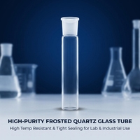 Tube en quartz de haute pureté avec joint rectifié, cylindre entièrement transparent, grande stabilité et haute transmission de la lumière
