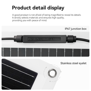 Panneau Solaire Flexible DEMUDA 50W 100W Monocristallin PV – Système d'Énergie Solaire pour Camping en Extérieur, Maison et Situations d'Urgence - Product Image 5