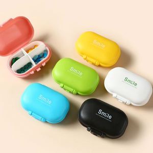2025 High Quality <b>Portable</b> Plastic Shaker Bottle Pill Box Custom Made Pill Box with <b>Lock</b> Four Small Points - Product Image 1