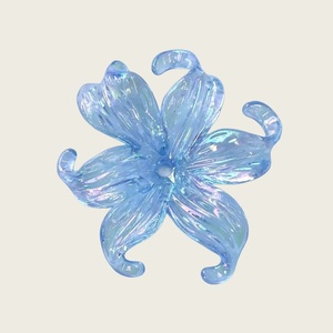 Perles en plastique acrylique transparentes en forme de fleur <span class=keywords><strong>iris</strong></span> pour la fabrication de chaînes de téléphone DIY, accessoires de stylos perlés, fabrication de bijoux en gros - Product Image 4