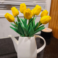 HQ-01 Real Touch Faux Tulipes PU Floral Unique Tige Multicolore Bouquet DIY Artificielle Tulipes Fleur pour La Maison Partie Décor