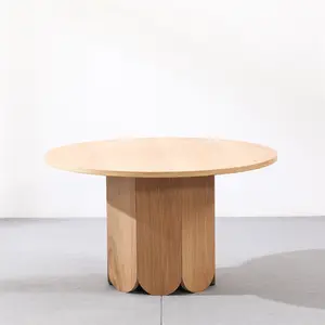 Mobili Bazhou certificata di alta qualità Designer moderna natura nordica in legno grande salotto rotondo centra tavolino da caffè