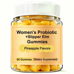 Gomitas de Probióticos y Olmo Resbaladizo para Mujeres, Probióticos de Piña para Equilibrio del pH, Suplementos para la Salud Intestinal Humana, Venta al Por Mayor de Fábrica OEM - Product Image 1