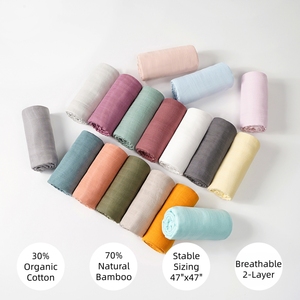 Manta de Muselina Orgánica Personalizada de Lujo, Transpirable, de Secado Rápido, Agradable al Tacto, 47x47 Pulgadas, para Bebés, Envoltura para Recién Nacidos - Product Image 2