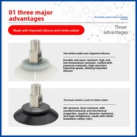 Support à ventouse en silicone pour bras robotisés, avec entrée d'air latérale, composant pneumatique industriel importé, vente en gros usine