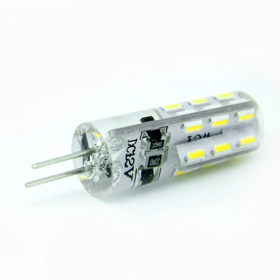 Mini DC 12V 1.5W G4 LED Silicone LED Bulb 360 Beam Angle Lights Crystal Light Chandelier bulb lights