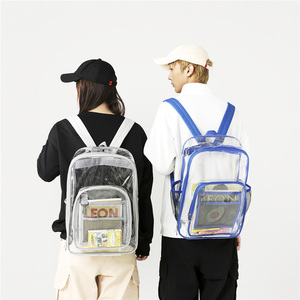 Sacs à dos transparents personnalisés avec logo, sacs d'école imperméables en PVC, mochilas, sacs à dos transparents de grande taille pour l'été, sacs à dos d'école pour l'extérieur - Product Image 5