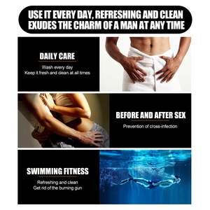 Lotion Nettoyage Anti-démangeaisons Lotion Désodorisante Massage Rafraîchissant Huile Essentielle 50ml Soins Privés Pour Hommes - Product Image 3