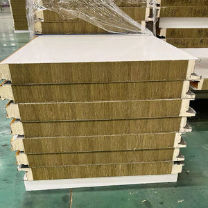 חום חסין אש שימור בידוד קול סלע בידוד צמר סנדוויץ קיר וגג לוח אבן צמר לוח נקי חדר נקי - Product Image 5