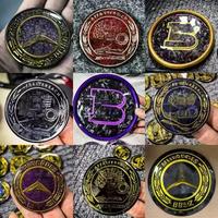 Pour Mercedes-Benz Classe A, Classe B, Classe C, W463, W205, Classe E, W212, GLA, CLA, W117 : Logo de rétroviseur style Babos, Grille en fibre de carbone avec logo